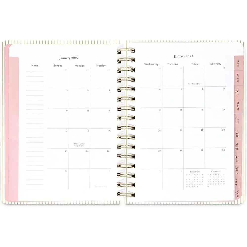 kate spade Gold Pinstripe 2027 Planner